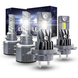 Light Bulbs Compatible for VW Golf 2010-2017, High and Low Beam, 6500K Cool White, Plug and Play, 5000 Lumens, 4 PCS