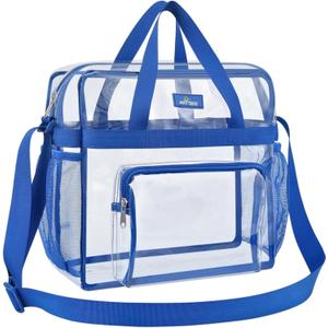 Bagenius Clear Bag Stadium Approved 12612 Clear bag for Stadium Events Sports Concert Festival Work (Blue)