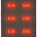 Portable Large Size Electric Heating Pad Heated Sleeping Pad Outdoor Camping Sleeping Bag Pad USB/Type-C Powered 3 Heating Levels Heating Pad for Cold Weather Camping Backpacking or Hiking 59 x 71in (Brown)