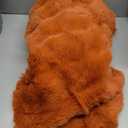 LIFEREVO Fluffy Faux Rabbit Fur Bean Bag Cover (No Filler), Cozy Fuzzy Stuffed Animal Storage Bubble Large Bean Bag Chair for Plush Toys, Shaggy Furry Beanbag Cover Kids Girls Adults 3ft, Burnt Orange (Large(38"x38"x40"))