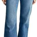 KUNMI Women's Wide Leg Jeans High Waisted Straight Leg Stretchy Denim Pants with Pockets 10