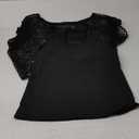 Smile Fish Women Casual Sexy 80s Costumes Fishnet Neon Off Shoulder T-Shirt (2pieces Black
XL)
