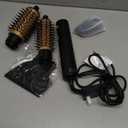 4 in 1 Rotating Hair Dryer Brush,Professional Brush Blow Dryer with Detachable Brush(2" & 1.5"),3 Heats and 2 Speeds Rotating Hot Air Brush for Curling,Straight,Drying