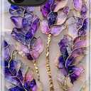 Esdot for iPhone 15 Pro Max Case Cute - Wireless Charging Compatible  Dual-Layer Soft Silicone + Hard Shell - Wildflower Design - Protective Phone Cover for Women Girls - Lavender