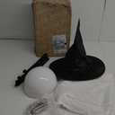 JOYIN 1 Packs 47'' Halloween Decorations Outdoor Standing Ghost, Light Up Spooky Ghost with Witch Hat & Remote Control, Glowing Halloween Decor for Yard Porch Lawn Garden Party Supplies Haunted House