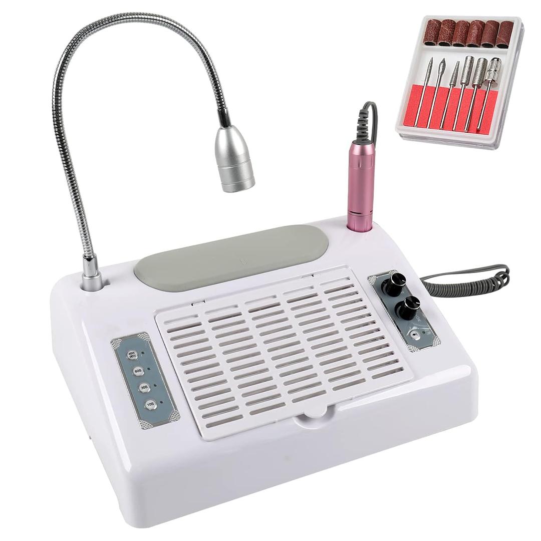Nail Dust Collector 5 in 1-Professional 30000rpm Electric Nail Drill Machine / UV LED Nail Lamp for Manicure in Salon & Home