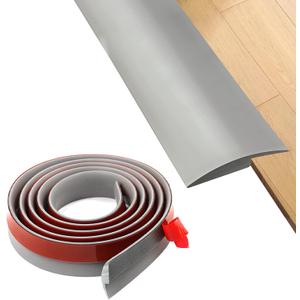 Floor Rubber Transition Strip Self Adhesive Carpet to Tile Transition Strip Edging Trim Strip for Threshold Transitions with a Height Less Than 5 mm/0.2in (Grey, 16.4FT)