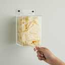Okuna Outpost Wall Mount Glove Dispenser - 5 x 4.5 x 8.5 In, Clear Acrylic - Hair Net & Shoe Cover Holder - Hinged Top & Bottom Dispense Slot - Includes Hanging Kit