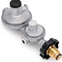 Stanbroil Horizontal Two Stage Propane Regulator with 3/8" Female NPT and POL for RV, Vans, Trailers, Campers