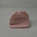 kamumanni Lunch Bag, Small Lunch Tote Bag for Women, Water-repellent Pu Leather Lunch Box, Quilted Lunch Bag (Pink)