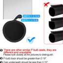 18 FT Garage Door Bottom Seal Rubber 0.19" P Bulb Bottom Garage Weather Stripping for Single Channel, Flexible Weatherproof Replacement Strip Seal Fits 18FT Wide, Black
