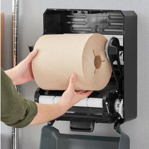 Tork Universal Natural Kraft 1-Ply Notched Paper Towel Roll H80, 800 Feet / Roll - 6/Case