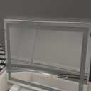 FENNIO 23" x 18" Vanity Mirror with LightsLED Makeup MirrorHollywood Mirror with 3 Color Modes & Adjustable BrightnessVanity Mirror Square White