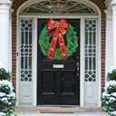 Artificial Christmas Wreath, Green Christmas Wreath16 Inch Canadian Pine Artificial Christmas Wreath Gifts for Christmas Party Decor, Front Door Wreath, Unlit, Pack of 4 (3, Green 16inch)