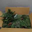 9Ft Pre-lit Christmas Garland with 50 LED Lights Battery Operated,Holiday Decoration Stairs Wall Mantle Door Indoor Outdoor (Green)