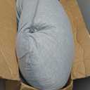 Momcozy Pregnancy Pillows for Side Sleeping, J Shaped Maternity Body Pillow for Pregnancy, Soft Pregnancy Pillow with Jersey Cover for Head Neck Belly Support, Grey