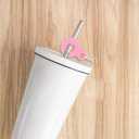 PRETYZOOM 16Pcs Silicone Straw Charm Adapters for Reusable Drinking Straws Hanging Ornaments and Pendant Accessories for Cups and Tumblers