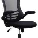 Techni Mobili Modern Ergonomic High-Back Office Chair, Executive Mesh Home Office Chair with Adjustable Headrest & Flip Up Arms, Black , 49.5" x 26.37" x 26.37", 26.5" W x 26.5" D x 45.5-49.5" H