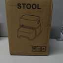 Toddler Step Stool,2 Step Stools for Kids with Anti-Slip Surface and Rubber Bottom, Kids Step Stool Poop Stool for Toilet Potty Training, Bathroom, Kitchen (Include 2 Ducks) (Gray)