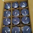 12 Pack 2x3 Inch Navy-Blue Pillar Candles, 24 Hours Dripless Smokeless Unscented Candles for Home Weddings Restaurant Spa Meditation