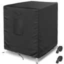 Central Air Conditioner Cover for Outside Units, AC Covers for Outside Winter With 2 Straps, Waterproof Cover Fit up to 30x30x32 inchs (BLACK)