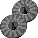 AISITIN Solar Bird Bath Fountain, Solar Fountain Pump for Bird Bath with 6 Nozzles, Solar Powered Water Pump for Garden, Ponds, Pool, Outdoor and Fish Tank, 1.5W-New, 2 Pack