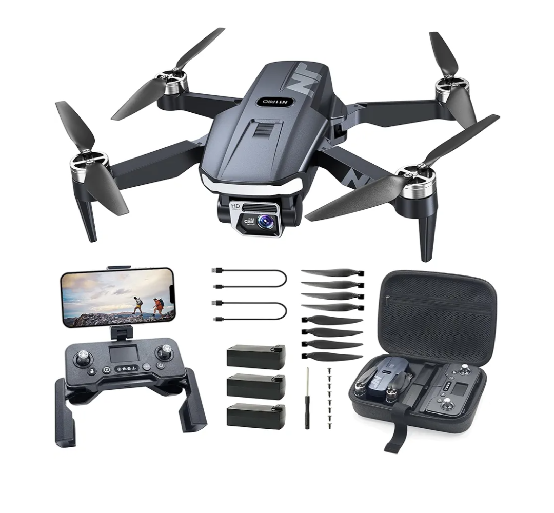 N11 PRO GPS Drone with Camera for Adults 4K UHD, 90 Min Long Flight Time, Auto Return, Follow Me, Long Control Range, Brushless Motor, 5G FPV RC Quadcopter for Beginners
