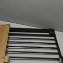 BABELIO 36" Tall Narrow Baby Gate, 26-28.5" Auto-Close Metal Dog Gate for Small Stairs/Doorways/Hallways, NO Drilling Pressure Mounted for Child and Pets, NO Extensions, Gray