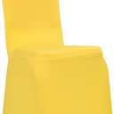 Dimatic 20 PCS Yellow Spandex Chair Covers Dining Room Stretch Chair Covers Protector for Living Room Banquet Wedding Party Dining Decoration (Yellow)
