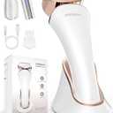 PRITECH Electric Razor for Women - Rechargeable Shaver for Women Portable Lady Shaver for Legs, Arm, Underarms, Bikini, USB Rechargeable, Wet & Dry Waterproof Bikini Trimmer for Woman, Gold