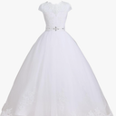 First Communion Dress Flower Girl Dress Tulle Lace Bridesmaid Pageant Dress Ball Gown Wedding Party Floor Length, Size 14