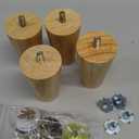 4pcs 3.1 Inch Wood Furniture Legs, Straight Conical Solid Wood Sofa Legs, Mid-Century Style Furniture Feet for Sofa Cabinet Table Cupboard Couch Ottoman Home DIY Projects