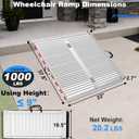 Ruedamann 3FT Portable Wheelchair Ramp, 33" Wide, 1000 lb Capacity