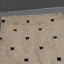 Christmas Tbale Runner 13x72 Inch Soft Plush Faux Fur Jacquard Beige Christmas Tree Table Runner, Seasonal Autumn Kitchen Dining Table Decoration for Home Party Decor ZR001A72