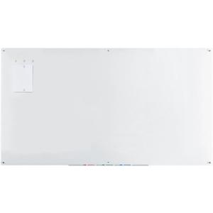Audio-Visual Direct Magnetic White Glass Dry-Erase Board Set - 8' x 4' - Includes Magnets, Hardware & Marker Tray