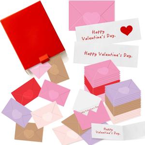 60Pcs Valentine's Day Mini Tiny Love Notes Gifts for Him Her, Love Letter Cards with Envelopes, Lunch Notes Couple Gifts Ideas for Boyfriend Girlfriend Husband Wife