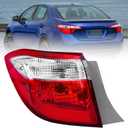 Outer Left Side Tail Light Fit for 2014 2015 2016 Toyota Corolla | Driver Side Rear Brake Tail Lamp