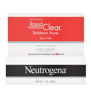 Neutrogena Rapid Clear Stubborn Acne Spot Treatment Gel, Maximum Strength 10% Benzoyl Peroxide Treatment Medication for Acne Prone Skin, Pimple Cream Reduces Size & Redness in 2 Hours, 1 oz Neutrogena Rapid Clear Stubborn Acne Spot Treatment Gel, Maximum Strength 10% Benzoyl Peroxide Treatment Medication for Acne Prone Skin, Pimple Cream Reduces Size & Redness in 2 Hours, 1 oz