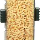 Zevro SmartSpace Wall-Mounted Dry Food Dispenser 2-Pack 13 oz Per Canister, Portion Control Cereal Dispenser with Stainless Steel Brackets, Airtight Wall Mount Kitchen Storage