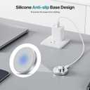 Compatible with Ring Gen 3 Charger (Size 7), Fast and Safe Charging Dock with USB-C Cable, Silicone Anti-Slip Base Design, Essential for Ring Gen 3 Users (Silver)
