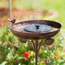 VEWOGARDEN 38" Tall Metal Bird Bath for Outside, Outdoor Bird Bath Feeder with 5-Pronged Stake for Garden, Yard, Patio Decor, Antique Bronze