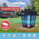 Flowtron Electric Bug Zapper 1/2 Acre Outdoor Insect Control with Dual Lure Method, 15W UV Light & Octenol Attractant for Fly & Mosquito, 5600V Kill Grid, Made in USA, UL Certified