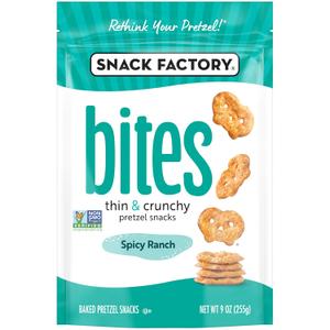 Snack Factory Spicy Ranch Bites, 9 Oz Bag (EXP 12/13/25)