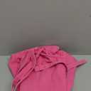 Women Denim Cami Dress Tie Shoulder Ruffle Hem Short Dresses Babydoll Wash Jean Sundress with Pocket (Small, Rose Red)