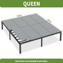 Queen Size Bunkie Board with Securing Straps, Foldable,Grey