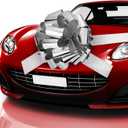 Zonon Big Car Bow Giant Car Bow with 20 ft Ribbon for Large Gift Wrapping New Houses Huge Present Birthday Christmas Decor(25 Inch,Glossy Silver) (1 Count (Pack of 1))