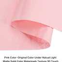 Gongzitem Matte Solid Color Flower Wrapping Paper with Watermark Texture 3D Touch,Pink Color Handcrafted Gift Flower Wrap Paper, 17 in x 18 Ft Roll with Packing Set for Birthday, Holiday, Wedding & More (GZ-23)