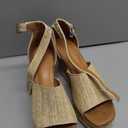 Women's Wedge Platform Espadrille Sandals Braided Open Square Toe Ankle Buckle Strappy Cork Sole Summer Shoes