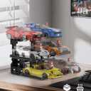 Display Stand for Lego Speed Champions Cars (1 Pack), Upgraded 3-Layer Stand Holds 6 Cars Compatible with 76917, 76908, 76918, 76915, 76914, 76907, 76901, 76902 & More, Gift for Collectors & Kids 6+