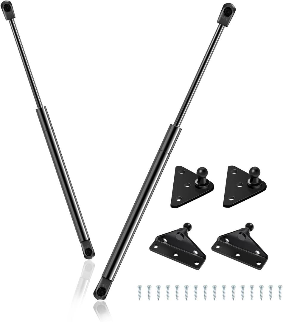 Qty (2) GSNI-5200-100 C16-06889 SL36-100 17in 100lb/445N Universal Gas Strut Shock Spring Lift Support with Mounting Bracket for Truck Camper Toolbox RV Door Boat Hatch Parts Accessories